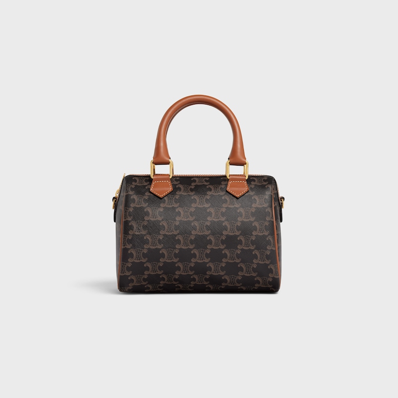 Celine BOLSO BOSTON PEQUEÑO DE LONA TRIOMPHE Y PIEL DE BECERRO