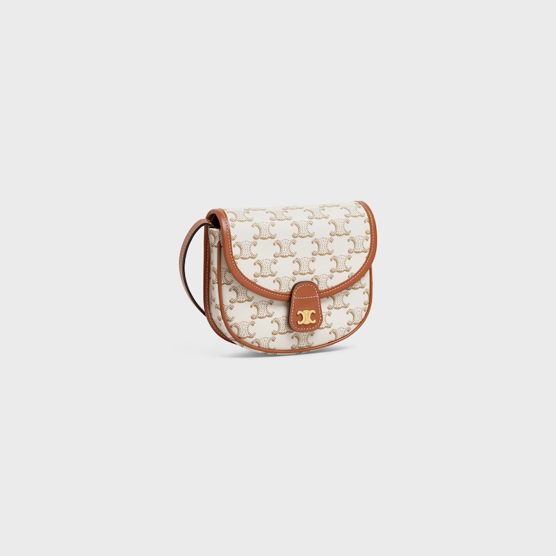 Celine Mini Besace de lona Triomphe y piel de becerro Precios de Black Friday