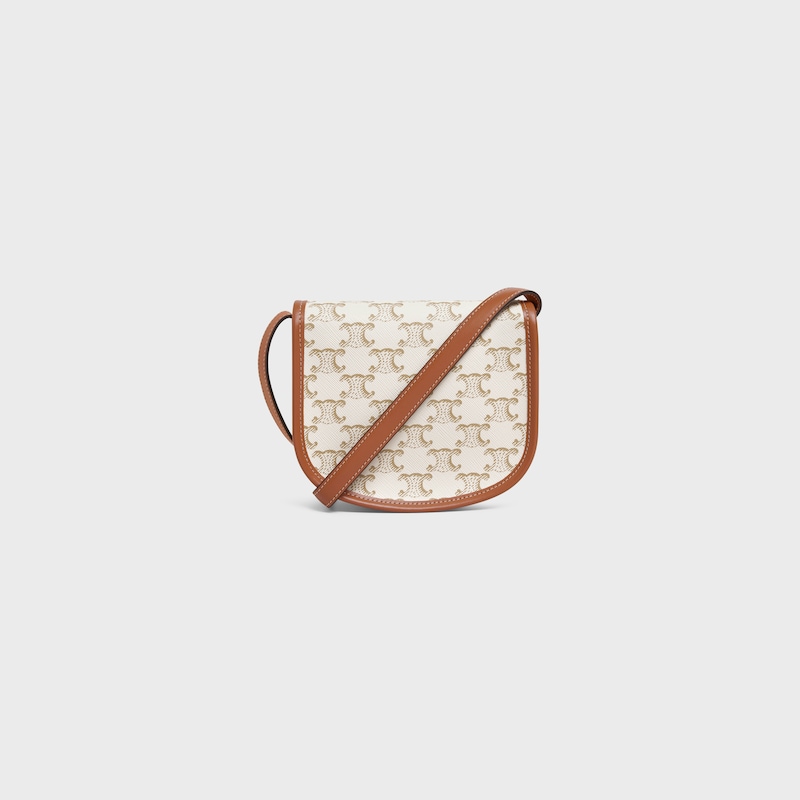 Celine Mini Besace de lona Triomphe y piel de becerro Precios de Black Friday