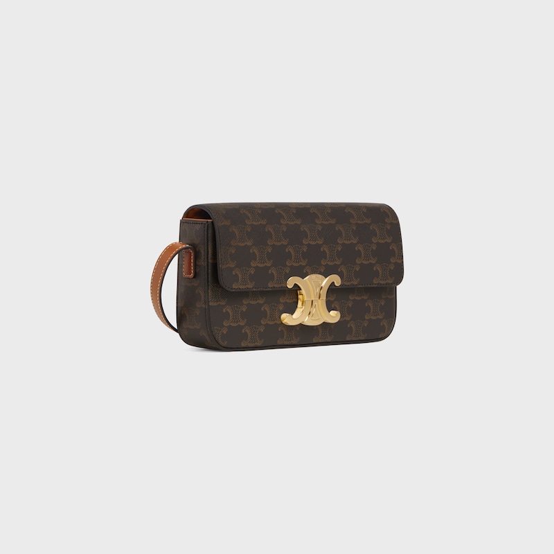Celine BOLSO DE HOMBRO CLAUDE DE LONA TRIOMPHE Y PIEL DE BECERRO En oferta