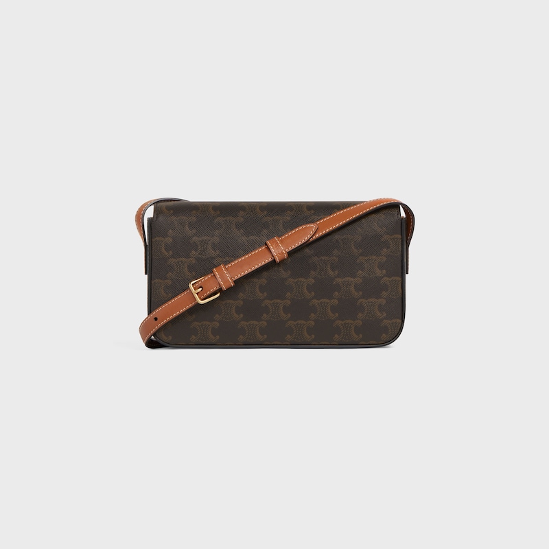 Celine BOLSO DE HOMBRO CLAUDE DE LONA TRIOMPHE Y PIEL DE BECERRO En oferta