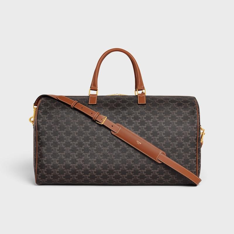 Celine Bolso Voyage grande de lona Triomphe con estampado Celine Descuentos del mes
