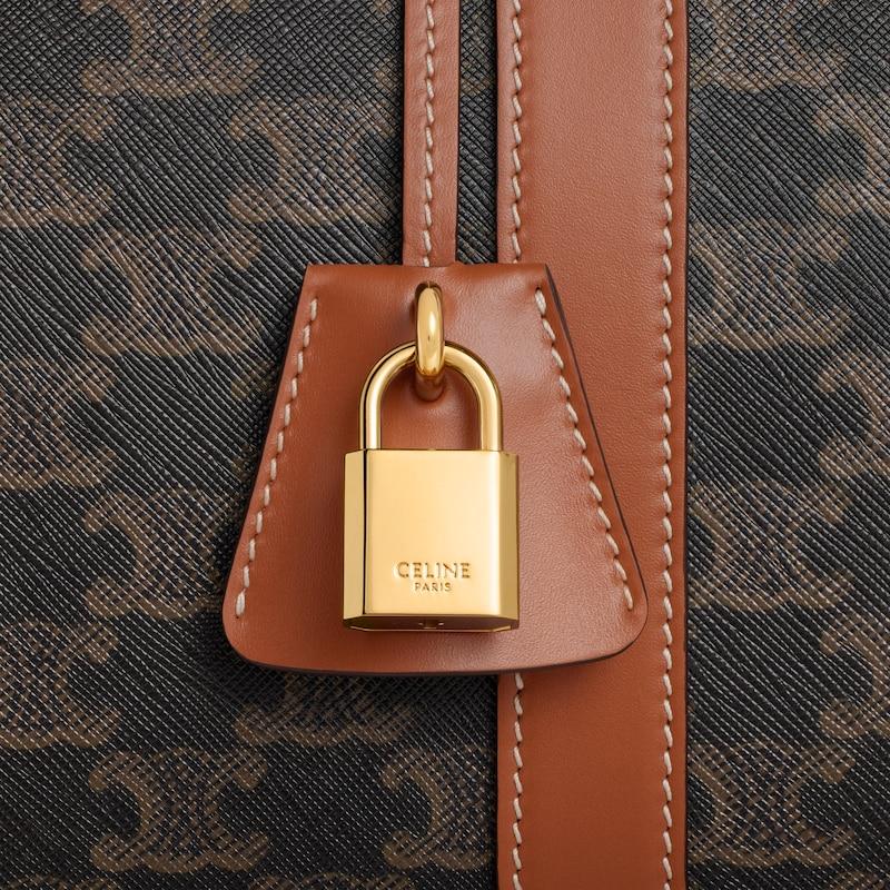 Celine Bolsa de viaje grande de lona Triomphe y piel de becerro Oferta exclusiva