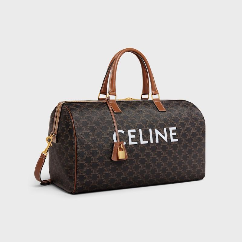 Celine BOLSA DE VIAJE MEDIANA DE LONA TRIOMPHE CON ESTAMPADO CELINE Última moda