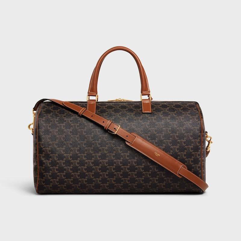 Celine BOLSA DE VIAJE MEDIANA DE LONA TRIOMPHE CON ESTAMPADO CELINE Última moda