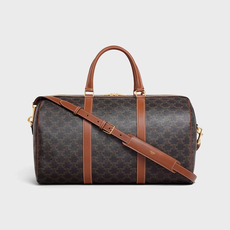 Celine Bolsa de viaje mediana de lona Triomphe y piel de becerro Descuento por venta flash
