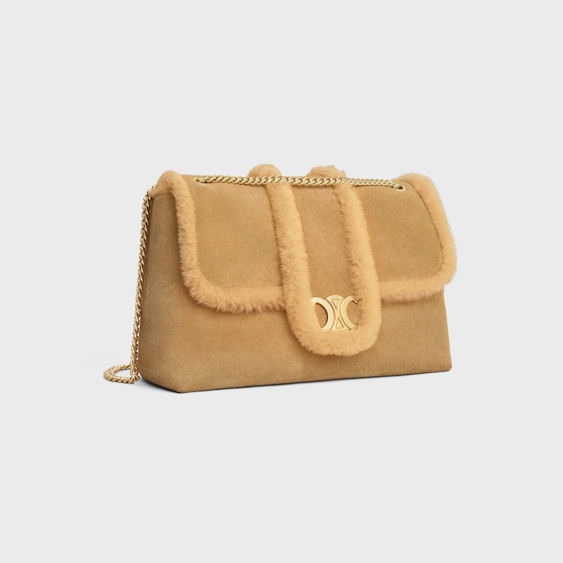 Celine BOLSO VICTOIRE CELINE GRANDE DE ANTE DE PIEL DE BECERRO Y PIEL DE BORREGO Descuento