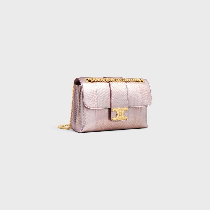 Celine BOLSO TEEN VICTOIRE CELINE DE PIEL DE PITÓN NACARADA Precio de fábrica