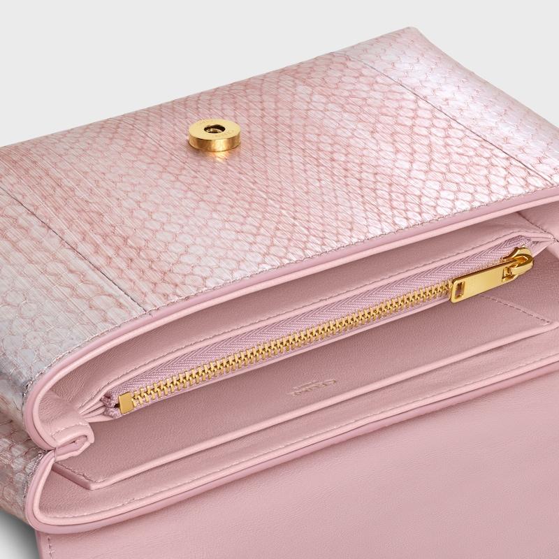 Celine BOLSO TEEN VICTOIRE CELINE DE PIEL DE PITÓN NACARADA Precio de fábrica