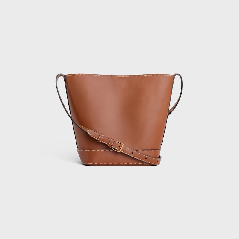 Celine BOLSO CUBO PEQUEÑO DE PIEL TRIOMPHE de piel de becerro lisa Envío internacional gratuito