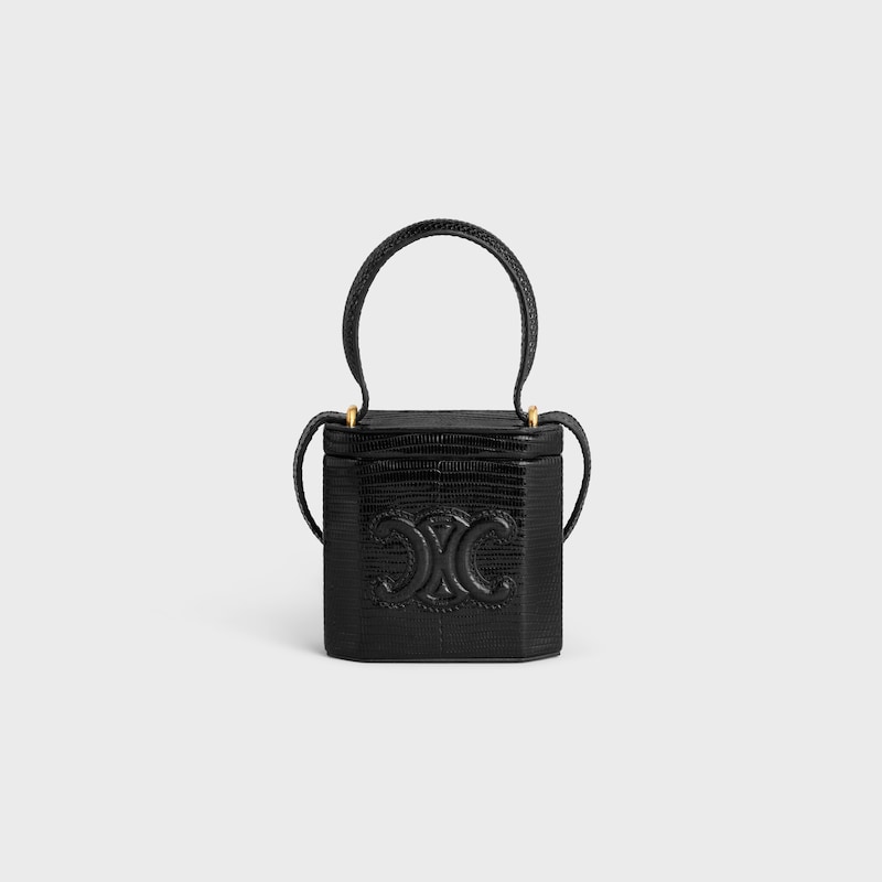 Celine Bolso con cierre de piel Triomphe y piel de lagarto