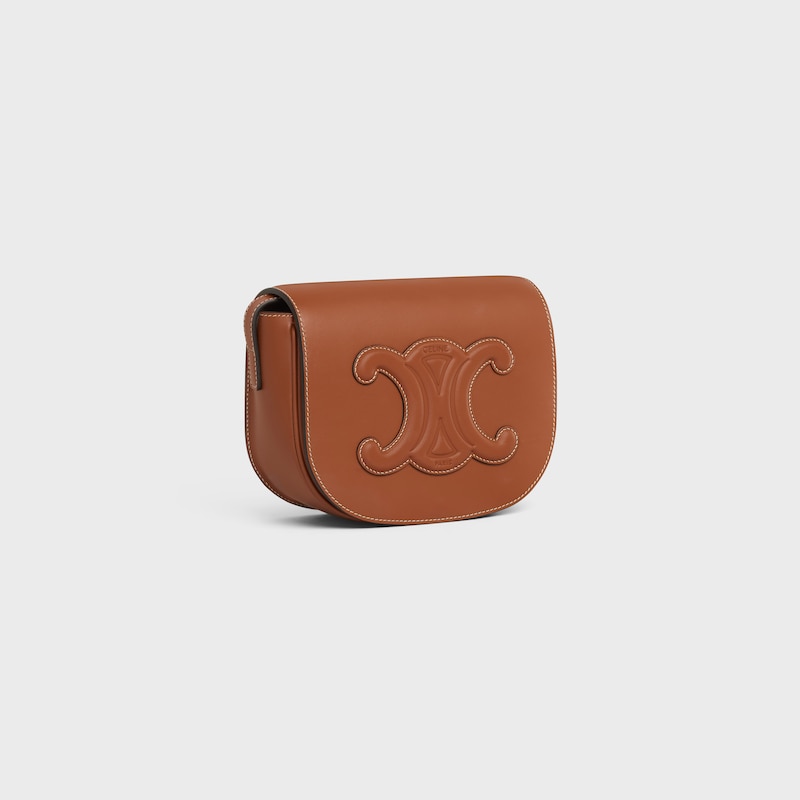 Celine BOLSO FOLCO DE PIEL TRIOMPHE de piel de becerro lisa Descuentos del mes