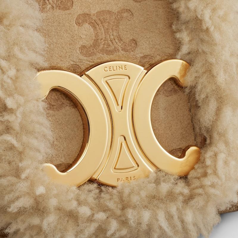 Celine BOLSO VICTOIRE CELINE MEDIANO DE PIEL DE BORREGO CON MOTIVO TRIOMPHE INTEGRAL Última moda