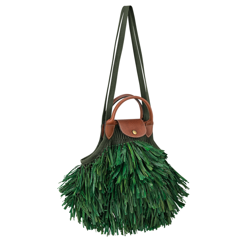 Longchamp Le Pliage Filet Bolsa de malla L Tela - Caqui Tienda