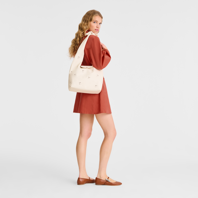 Longchamp Le Pliage Xtra Bolso de hombro M Cuero - Crudo Rebajas online
