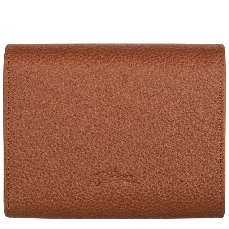 Longchamp Le Foulonné Cartera compacta Cuero - Caramelo Último día