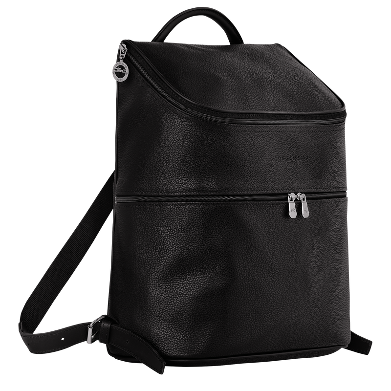 Longchamp Le Foulonné Mochila Cuero - Negro Solo queda un día