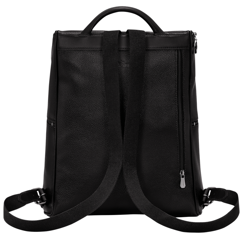 Longchamp Le Foulonné Mochila Cuero - Negro Solo queda un día