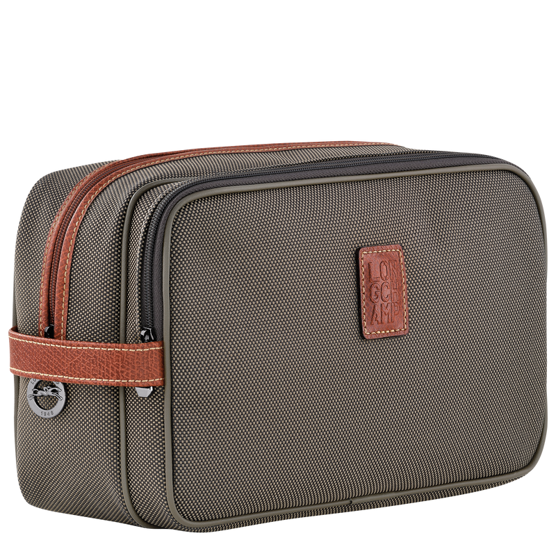 Longchamp Boxford Neceser Lona reciclada - Marrón Envío internacional gratuito