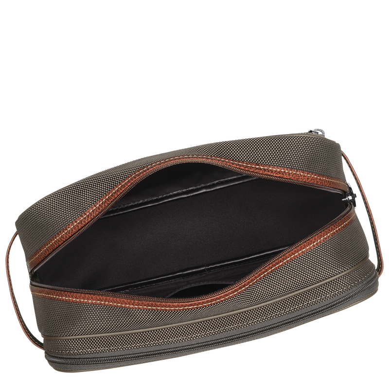 Longchamp Boxford Neceser Lona reciclada - Marrón Envío internacional gratuito