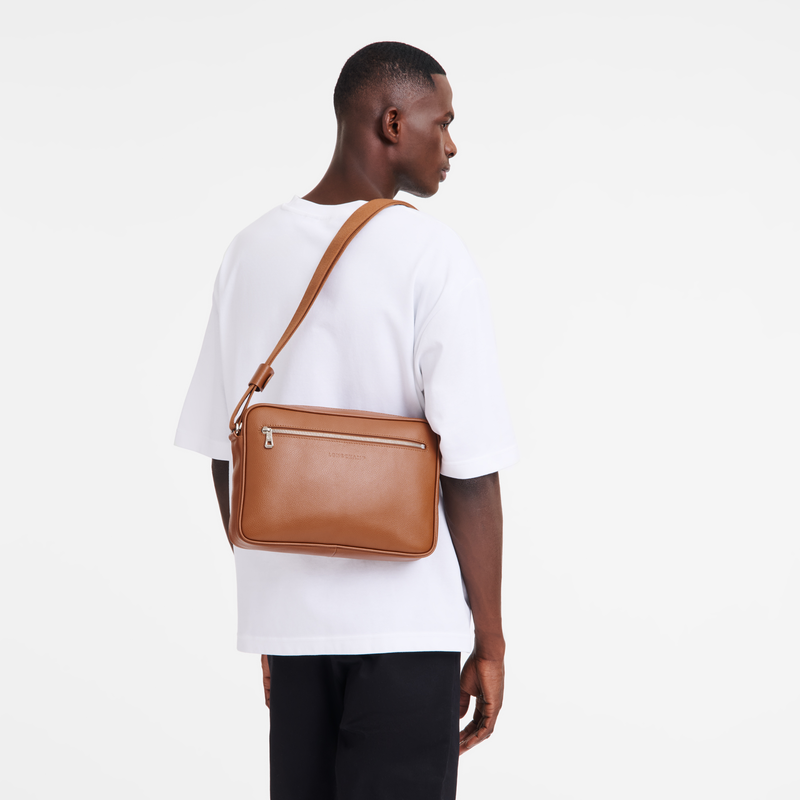 Longchamp Le Foulonné Bolso bandolera M Cuero - Caramelo Precios de Black Friday