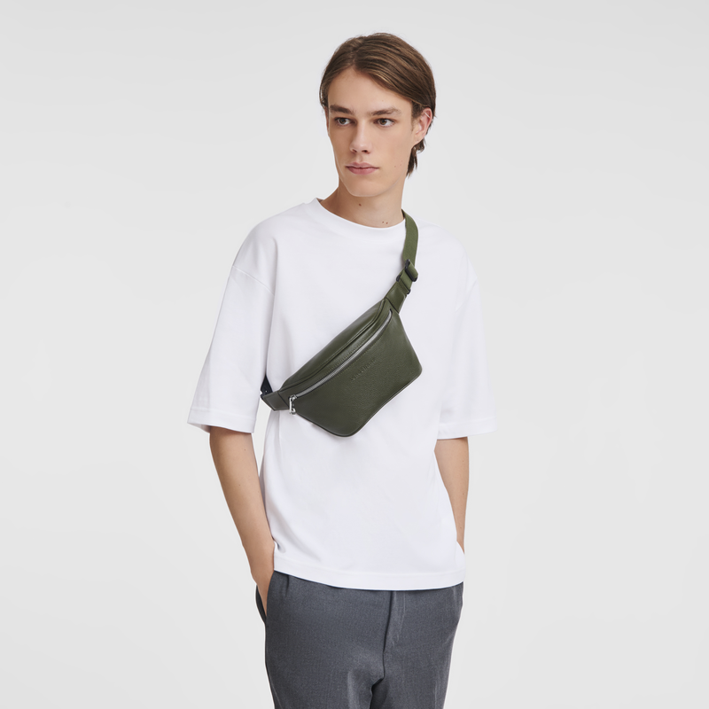 Longchamp Le Foulonné Riñonera M Cuero - Caqui Descuentos del mes