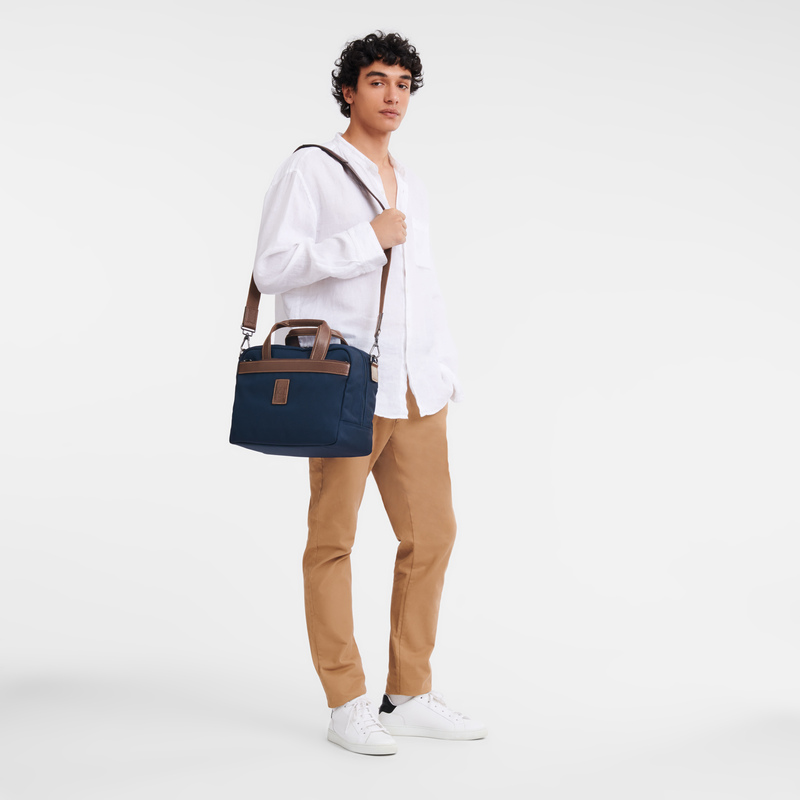 Longchamp Boxford Bolsa de viaje S Lona reciclada - Azul Rebajas de fin de temporada