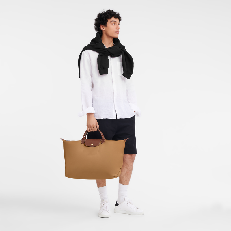 Longchamp Le Pliage Original Bolsa de viaje L Lona reciclada - Ante 2025