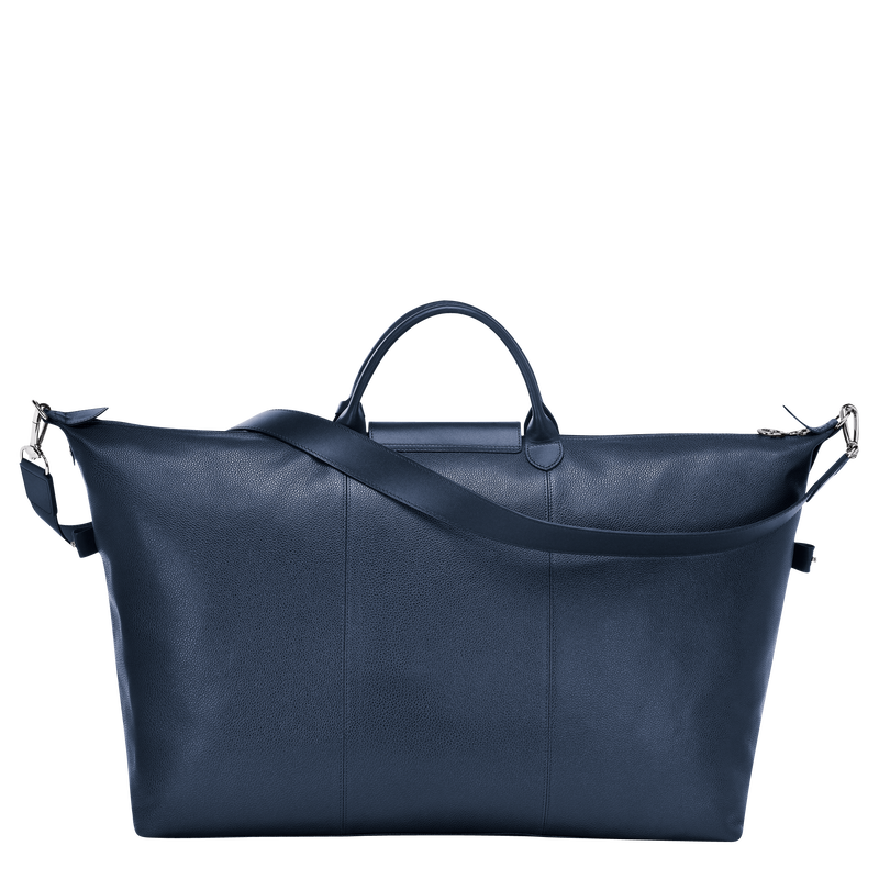 Longchamp Le Foulonné Bolsa de viaje L Cuero - Azul Oscuro En línea