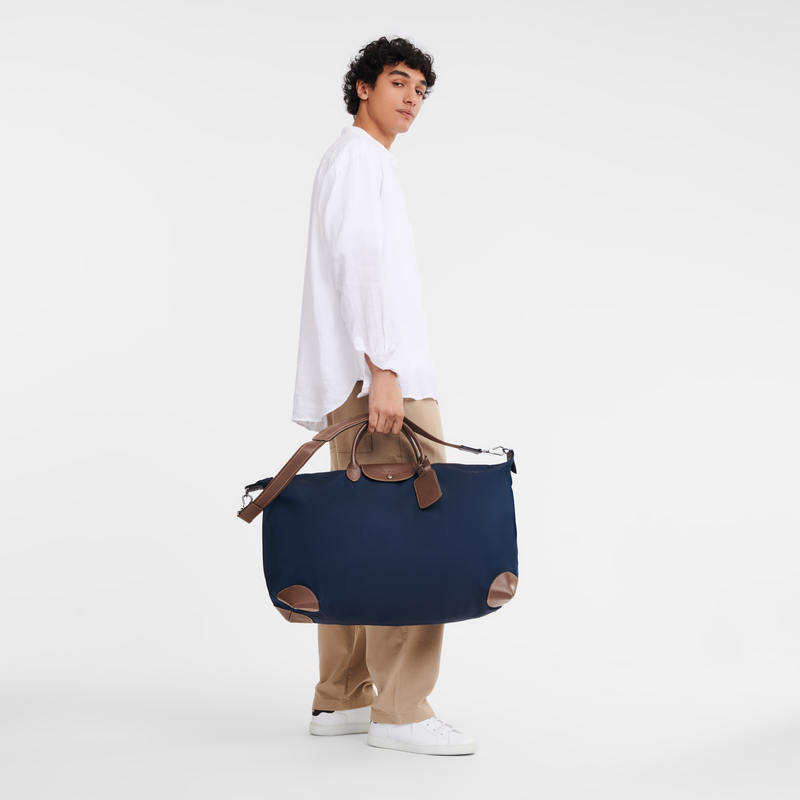 Longchamp Boxford Bolsa de viaje L Lona reciclada - Azul Ventas relámpago