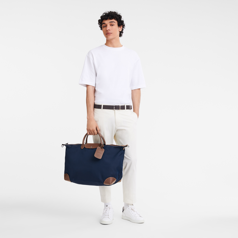 Longchamp Boxford Bolsa de viaje XL Lona reciclada - Azul Descuento