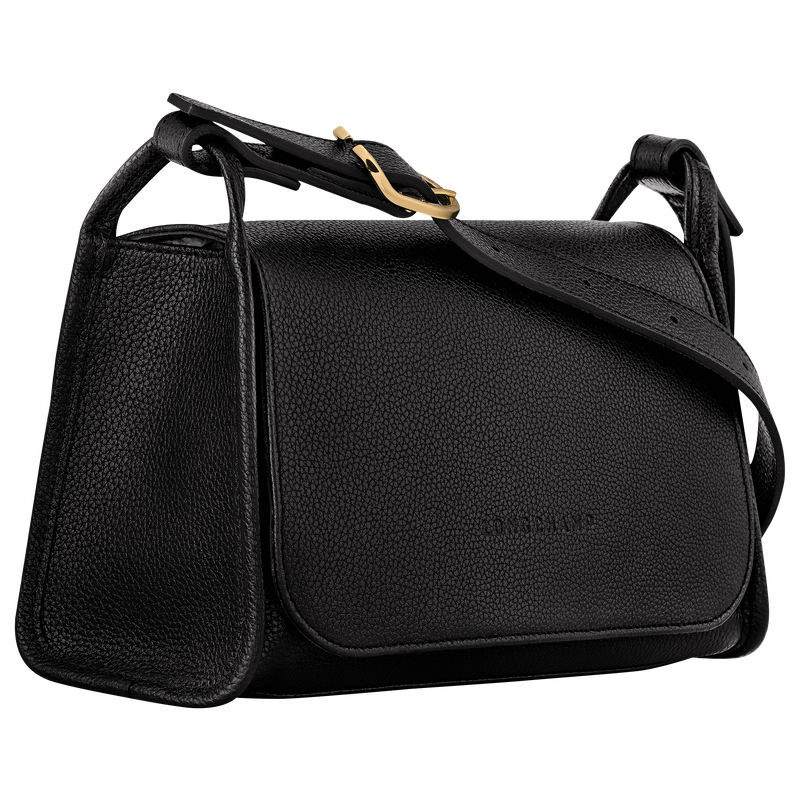 Longchamp Le Foulonné Bolso bandolera M Cuero - Negro Últimos 2 días