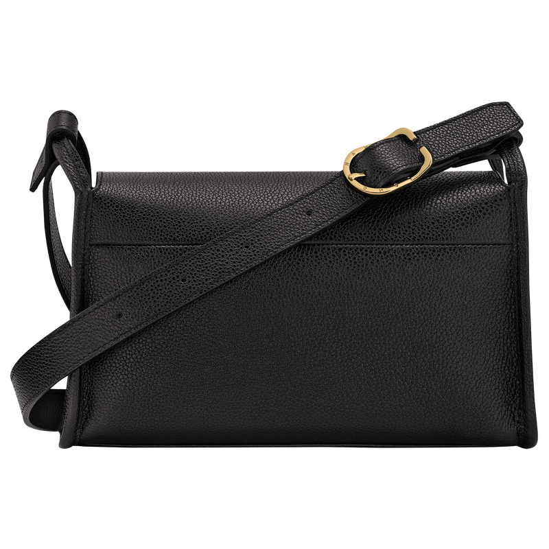 Longchamp Le Foulonné Bolso bandolera M Cuero - Negro Últimos 2 días