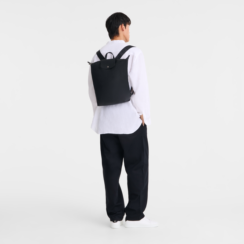Longchamp Le Pliage Xtra Mochila M Cuero - Negro Solo queda un día