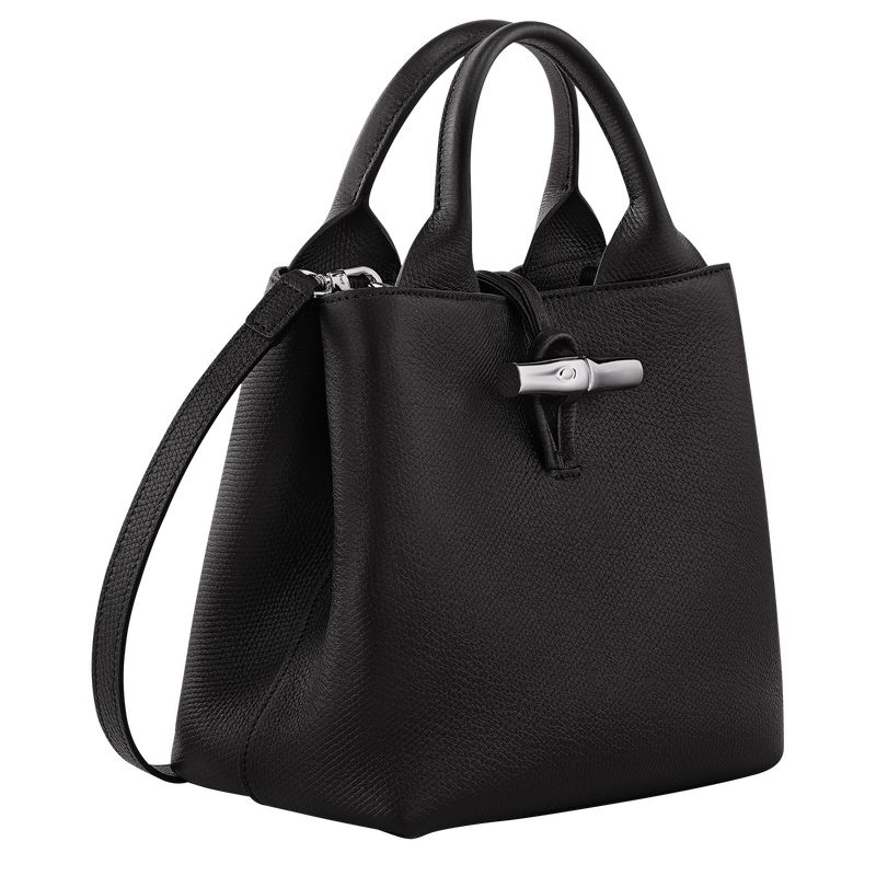 Longchamp Le Roseau Bolso con asa superior S Cuero - Negro Envío internacional gratuito