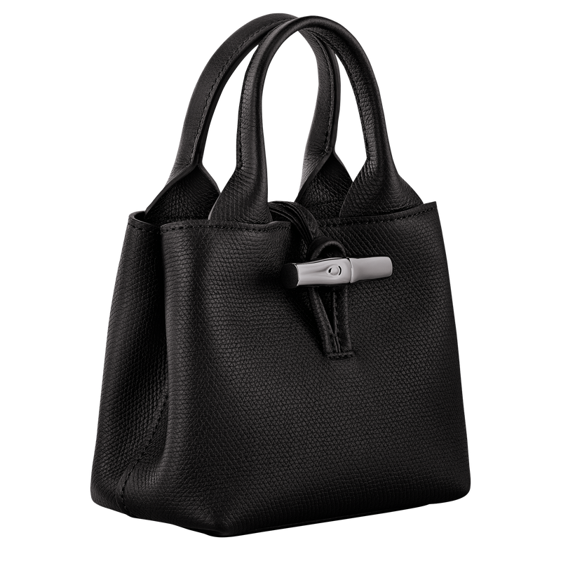 Longchamp Le Roseau Bolso con asa superior XS Cuero - Negro Descuentos del mes