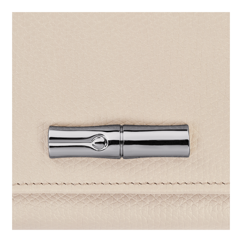 Longchamp Le Roseau Cartera Cuero - Papel Grandes ahorros
