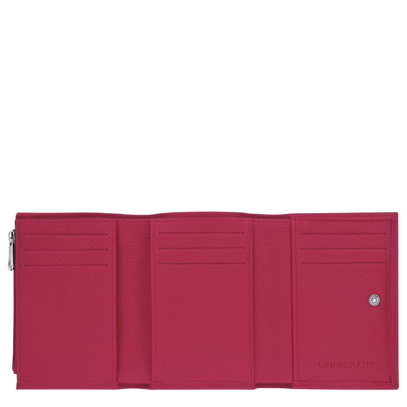 Longchamp Le Roseau Cartera Cuero - Remolacha Rebajas de fin de temporada