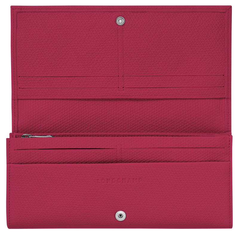 Longchamp Le Roseau Cartera con solapa Cuero - Remolacha Devoluciones gratuitas