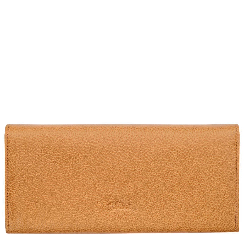 Longchamp Le Foulonné Cartera continental grande Cuero - Nuez Rebajas