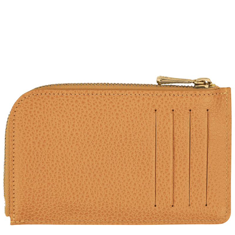 Longchamp Le Foulonné Tarjetero Cuero - Nuez Venta caliente