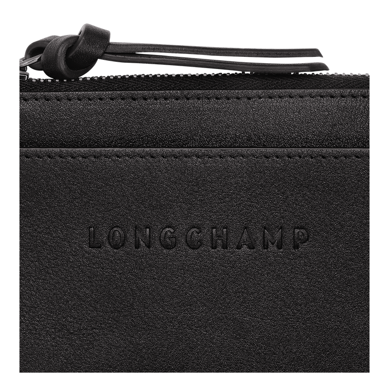 Longchamp Longchamp 3D Tarjetero Cuero - Negro Rebajas de fábrica