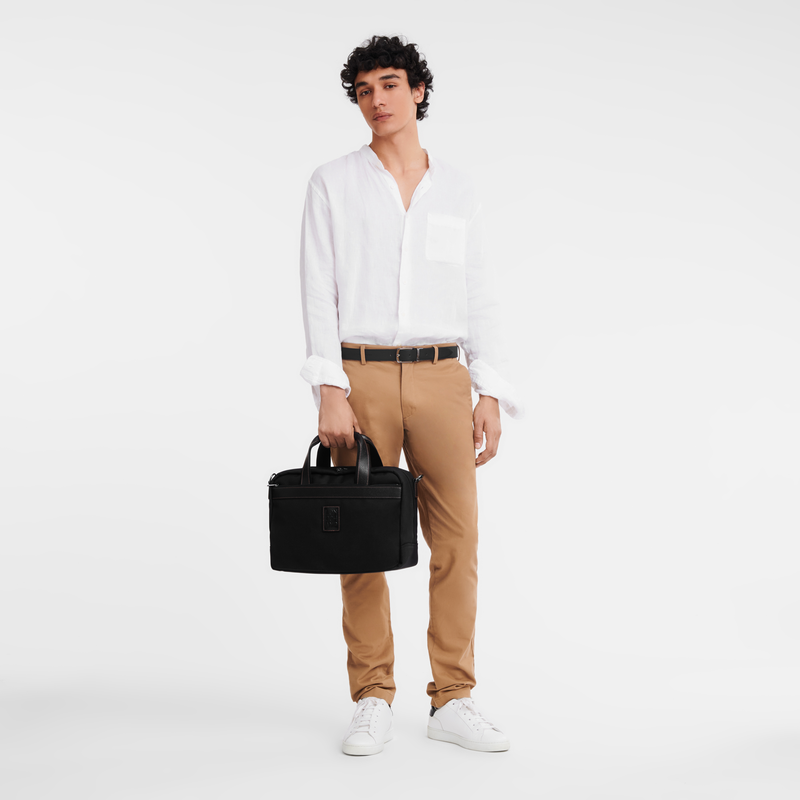 Longchamp Boxford Bolsa de viaje S Lona reciclada - Negro Envío gratis