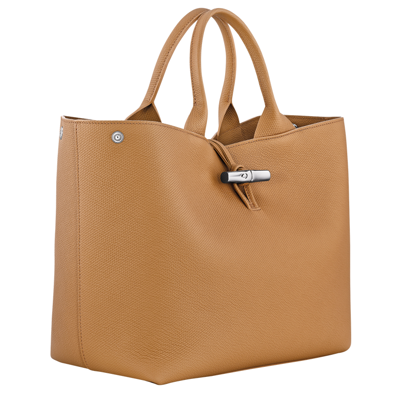Longchamp Le Roseau Bolso con asa superior L Cuero - Nuez ÚLTIMAS EDICIONES