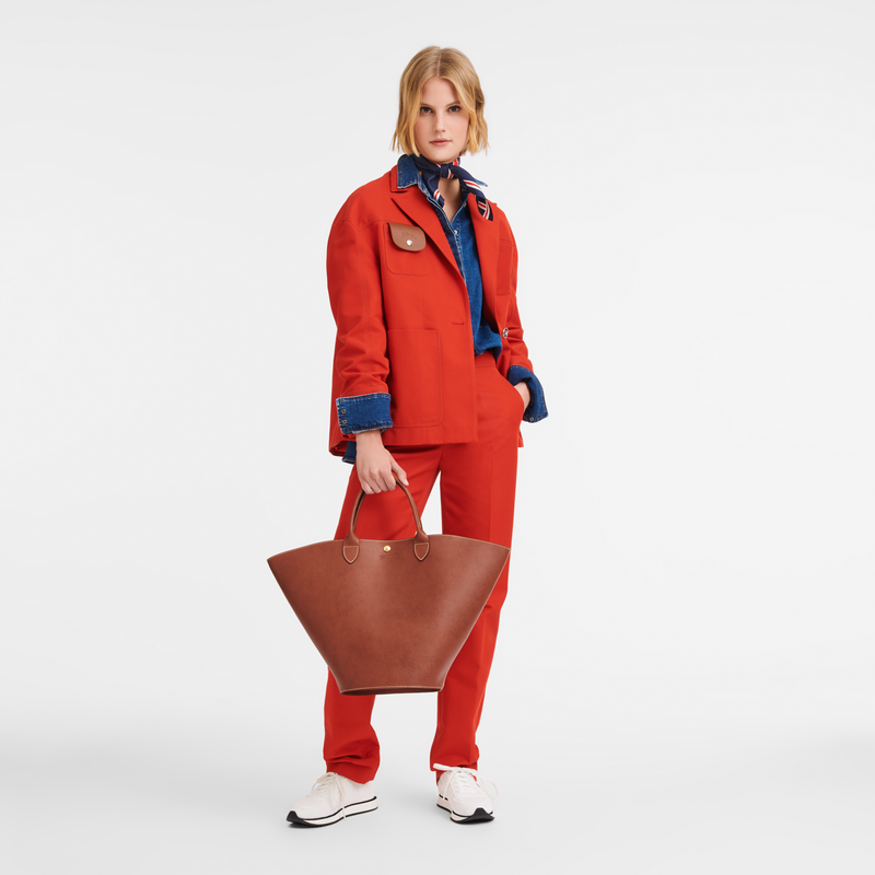 Longchamp Épure Bolso shopper XL Cuero - Marrón Grandes descuentos