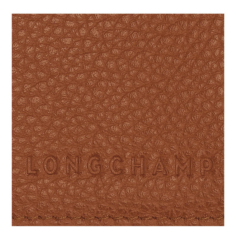 Longchamp Le Foulonné Funda para pasaportes Cuero - Caramelo Última moda