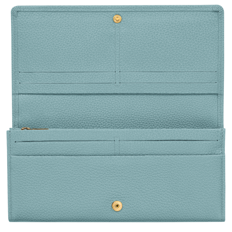 Longchamp Le Foulonné Cartera continental grande Cuero - Eucalipto Gran oferta