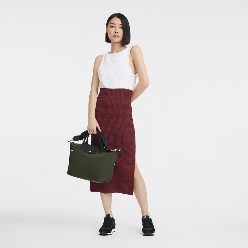 Longchamp Le Pliage Energy Bolso con asa superior L Lona reciclada - Caqui Envío gratis