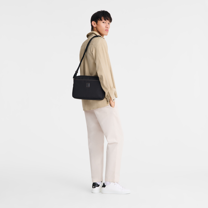 Longchamp Boxford Bolsa para cámara M Lona reciclada - Negro Precio de fábrica