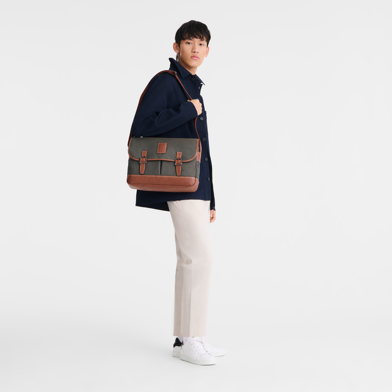 Longchamp Boxford Bolso bandolera L Lona reciclada - Marrón Solo hoy